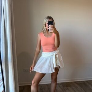 White Wrap Skort for Women